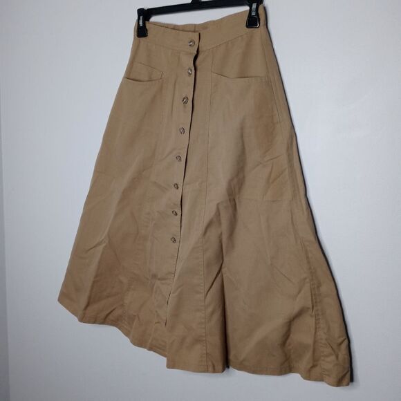 Vintage Simon Ellis tan skirt - Picture 2 of 7